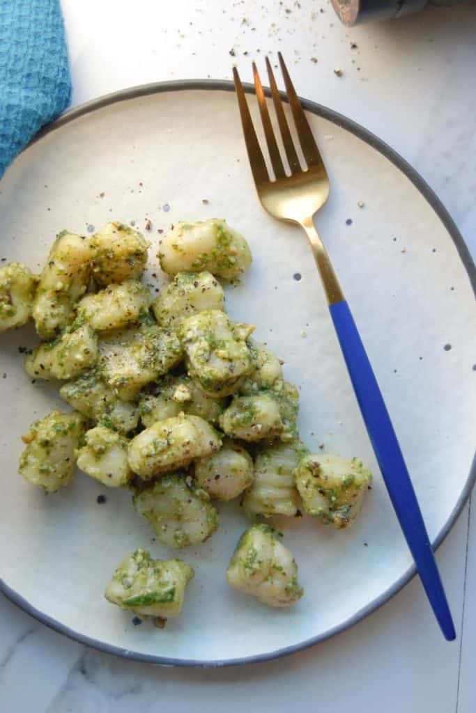 DIY vegan potato gnocchi.