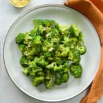 vegan cheesy broccoli side dish.