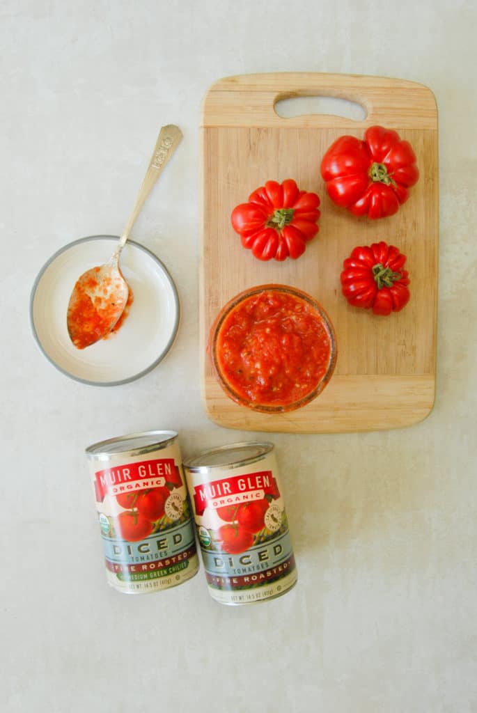 Muir glen organic canned and fire-roasted tomatoes
