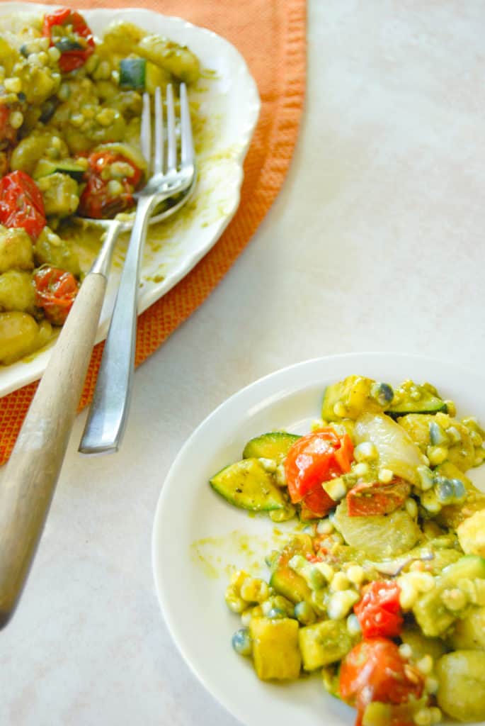 willamette transplant's gnocchi succotash recipe on a plate
