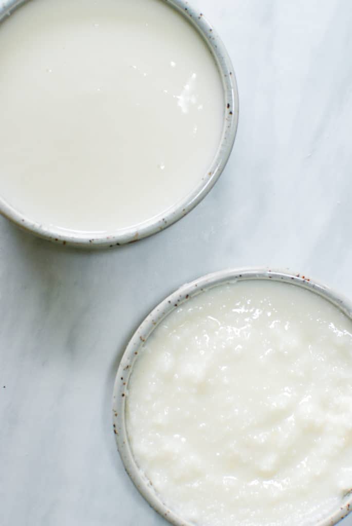 coconut butter made in a food processor versus made in a blender
