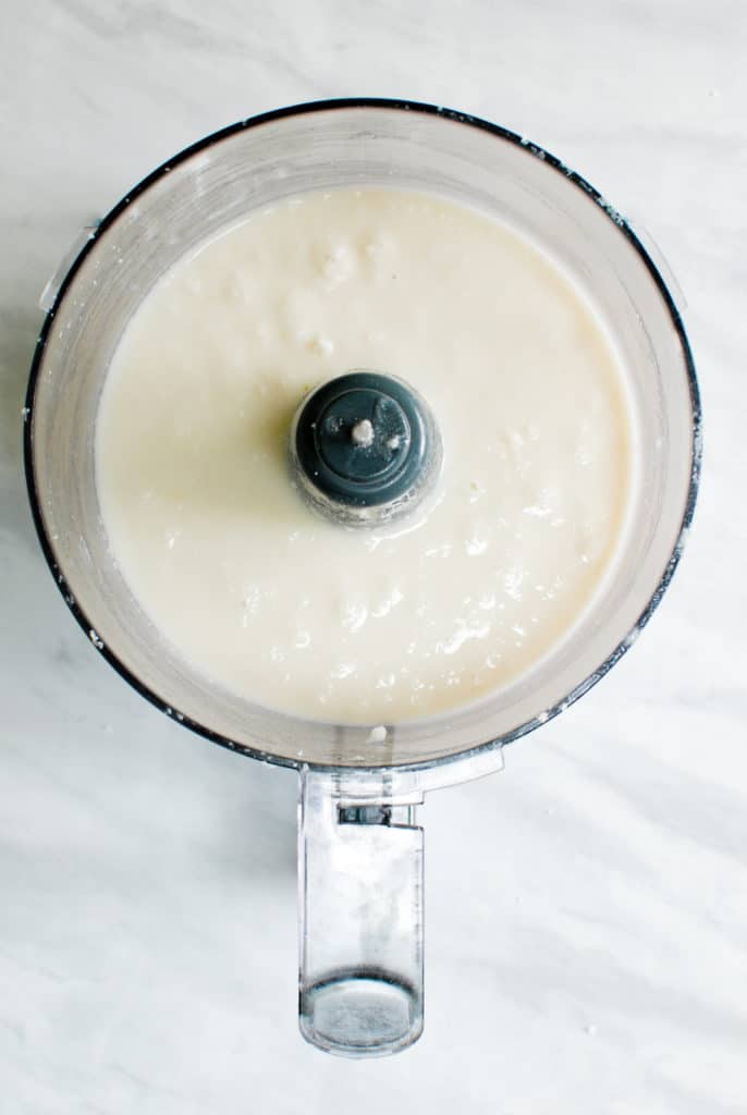 coconut butter in a food processor