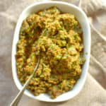 Bowl of easy vegan sundried tomato pesto sauce