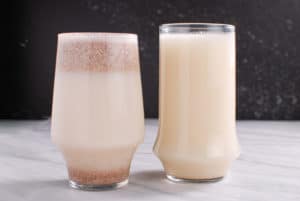 flaxseed milk in a glass