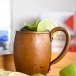 Close up of Tequila mexican mule