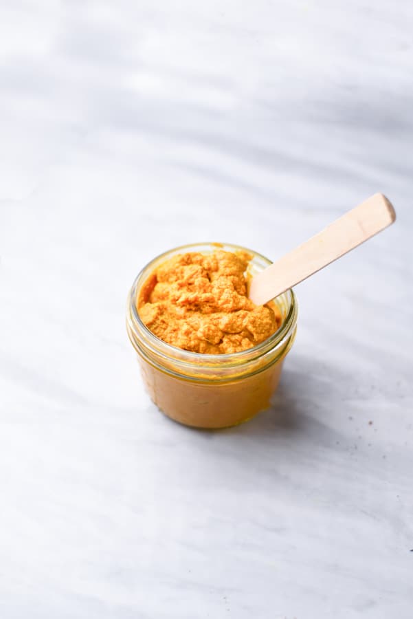 jar of golden turmeric paste