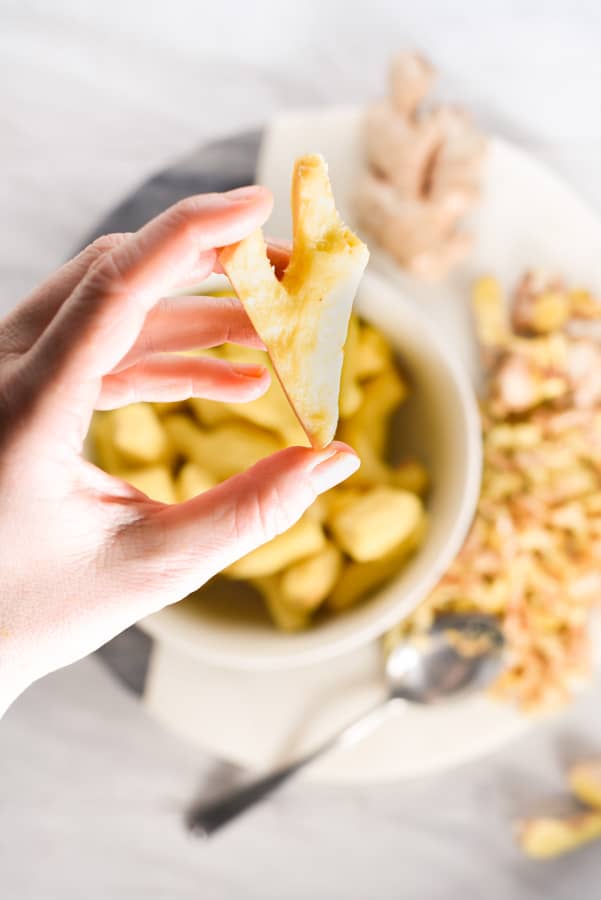 close up of fresh ginger root