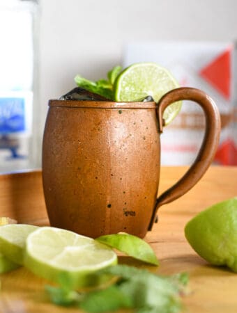 a copper mug with a mexican mule inside it