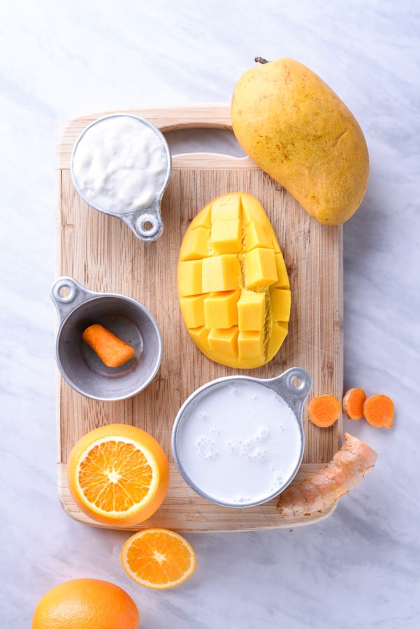 Ingredients on a cutting board 