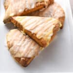 pumpkin scones on a platter