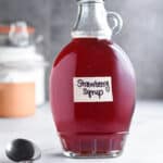 Fresh strawberry simple syrup